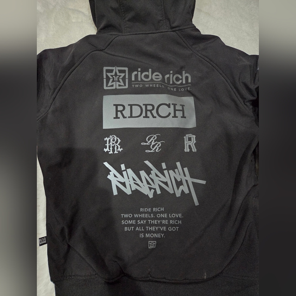 Motorcycle Regency Armoured Softshell Hooded Jacket Mens Black Size Medium - Picture 5 of 5